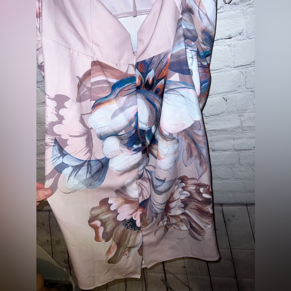 BRAND NWT Little Mistress Lavender & Blue floral dress size 6 - Picture 8 of 11